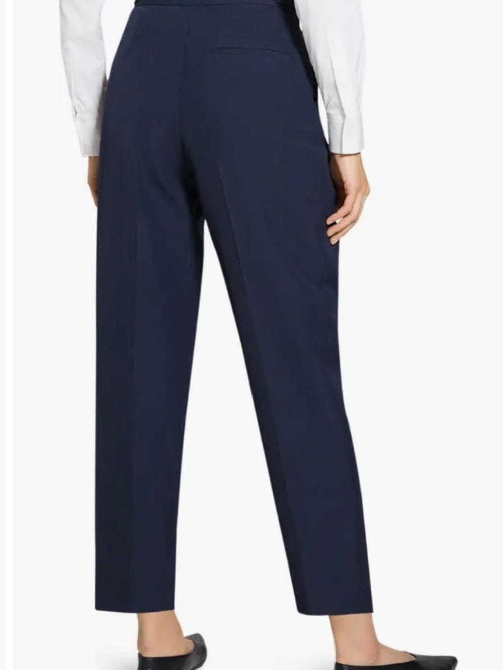 Theory - Navy wool pleated pants - Picture 2 of 4